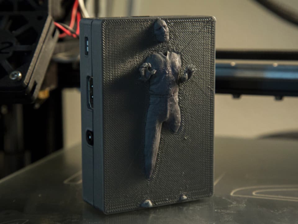 Han Solo in Carbonite Raspberry Pi case